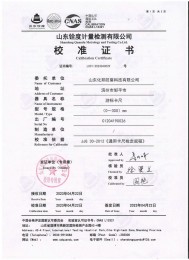 檢測儀器報告證書：通用卡尺檢定報告