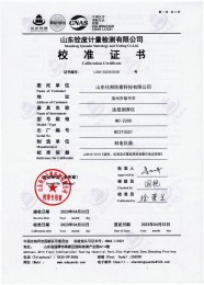 檢測儀器報告證書：塗層測厚儀